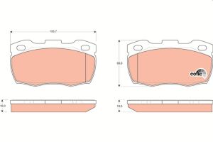 Комплект тормозных колодок, дисковый тормоз