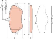 Комплект гальмівних накладок, дискове гальмо