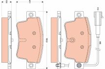 Комплект гальмівних накладок, дискове гальмо Комплект гальмівних накладок, дискове гальмо
