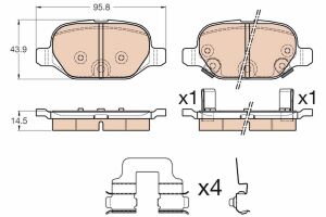 Комплект гальмівних накладок, дискове гальмо