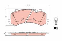Комплект гальмівних накладок, дискове гальмо