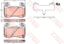 Комплект тормозных колодок, дисковый тормоз