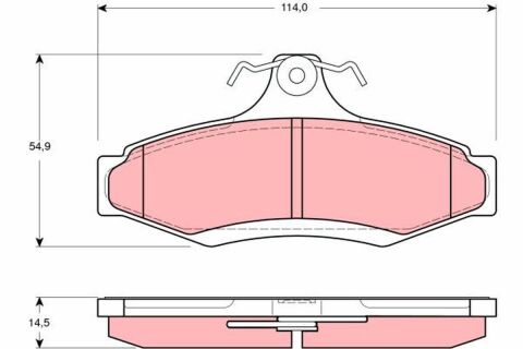 Комплект тормозных колодок, дисковый тормоз