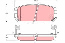 Комплект гальмівних накладок, дискове гальмо Комплект гальмівних накладок, дискове гальмо