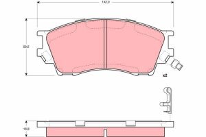 Комплект тормозных колодок, дисковый тормоз