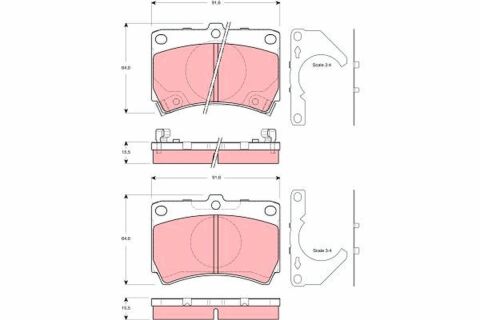 Комплект тормозных колодок, дисковый тормоз