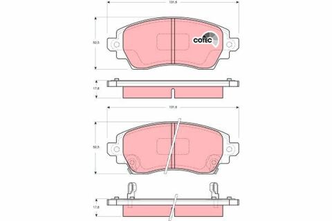 Комплект гальмівних накладок, дискове гальмо Комплект гальмівних накладок, дискове гальмо