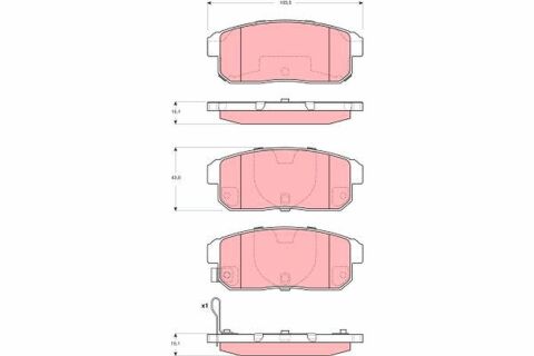 Комплект тормозных колодок, дисковый тормоз