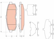 Комплект гальмівних накладок, дискове гальмо