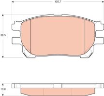Комплект гальмівних накладок, дискове гальмо