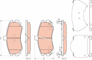 Комплект тормозных колодок, дисковый тормоз