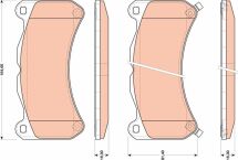 Комплект гальмівних накладок, дискове гальмо