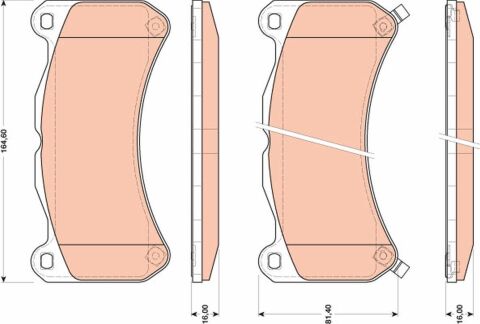 Комплект тормозных колодок, дисковый тормоз