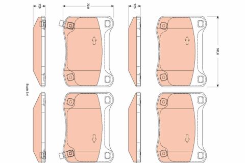 Комплект тормозных колодок, дисковый тормоз