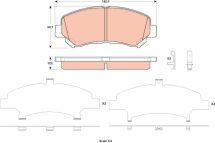 Комплект гальмівних накладок, дискове гальмо Комплект гальмівних накладок, дискове гальмо