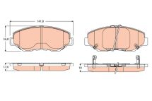 Комплект гальмівних накладок, дискове гальмо Комплект гальмівних накладок, дискове гальмо