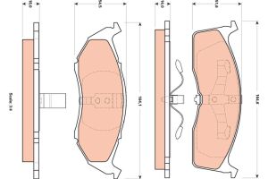 Комплект гальмівних накладок, дискове гальмо