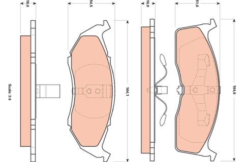 Комплект тормозных колодок, дисковый тормоз