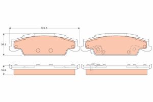 Комплект тормозных колодок, дисковый тормоз