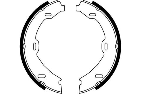 Комплект гальмівних колодок, стоянкове гальмо