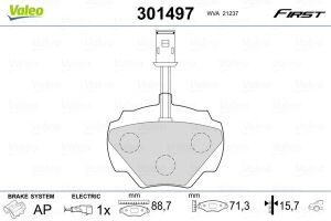 Комплект гальмівних накладок, дискове гальмо