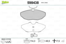 Комплект гальмівних накладок, дискове гальмо