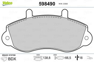 Комплект тормозных колодок, дисковый тормоз
