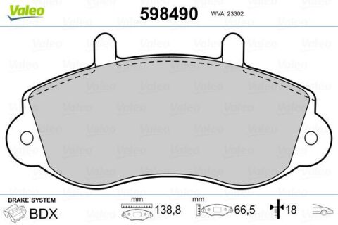 Комплект гальмівних накладок, дискове гальмо Комплект гальмівних накладок, дискове гальмо
