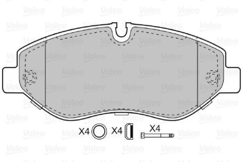 Комплект гальмівних накладок, дискове гальмо