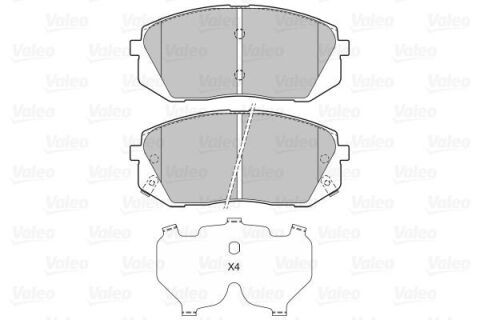 Комплект гальмівних накладок, дискове гальмо