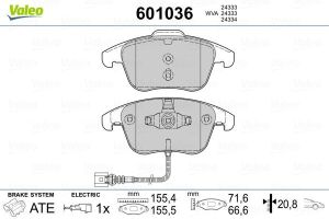 Комплект гальмівних накладок, дискове гальмо