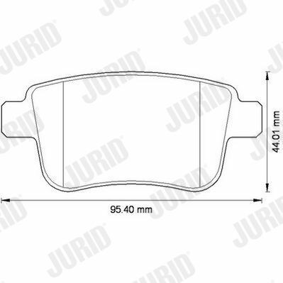 JURID RENAULT Тормозные колодки задн.Kangoo 08 -