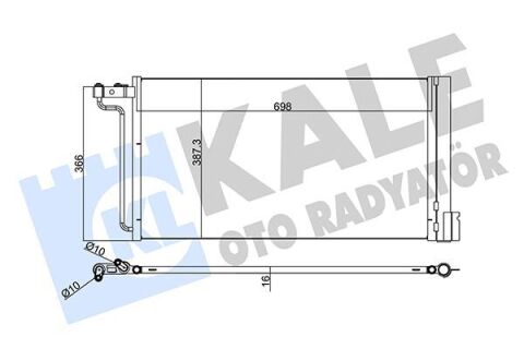 Радиатор кондиционера c-max ii, focus iii 14- kale