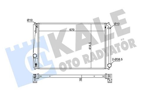 Радіатор охолодження двиг. previa iii, rav 4 iii, iv 2.0/2.4 05- kale