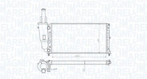 Радиатор fiat punto 55 1.1/60 1.2/75 1.2 mpi/85 1.2 16v 05/97 -/ [350213114000]