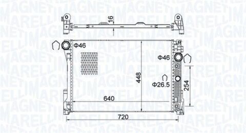 Радиатор системы охлаждения двигателя c-w204 220 cdi aut 07 db