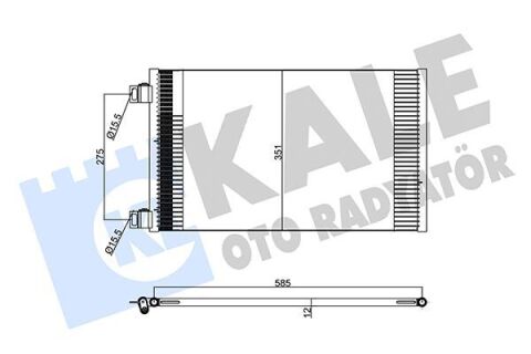 Радиатор кондиционера (конденсатор) w415, kale