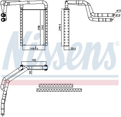 Радиатор отопления transit custom 250 (2013) 2.2 tdci, e-transit ford