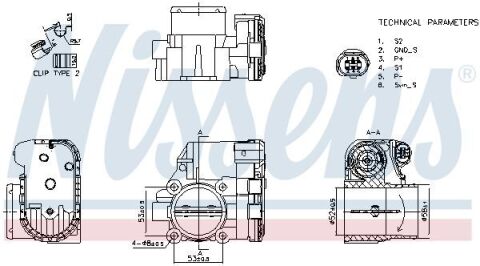 Дроссельная заслонка transit tourneo 06-, transit ford