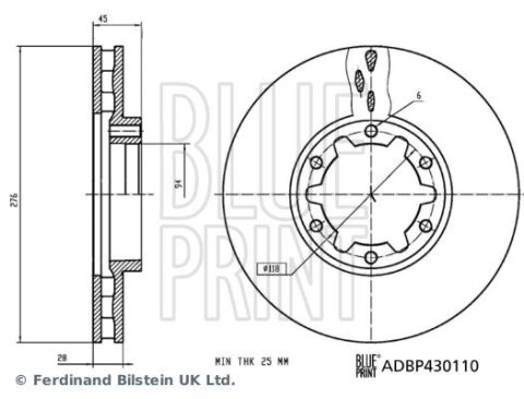 Диск тормозной nt400 cabstar 14- nissan