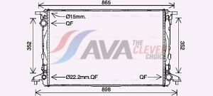 Радіатор охолодження двиг. a4 allroad b9 3.0 16-, a5, a6, a7, a8, q7 audi
