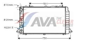 Радіатор охолодження двиг. 80 b4 4 cyl. (91-) audi