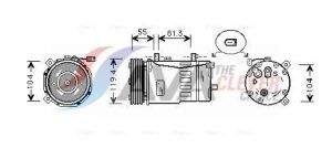 Компрессор кондиционера a3 1.6 96-, tt 1.8 t 99-, ford, seat, vw, skoda, mercedes-benz audi