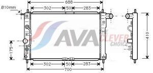 Радіатор водяного охолодження lanos 1.3-1.6 97- daewoo