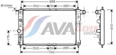 Радиатор водяного охлаждения lanos 1.3-1.6 97- daewoo