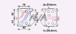 Масляный радиатор (без корпуса) jumper, fiat ducato, ford transit, peugeot boxer 2.2hdi/tdci 06-