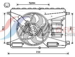 Вентилятор радіатора galaxy, kuga i, mondeo iv, s-max 1.6/2.0tdci 06- ford