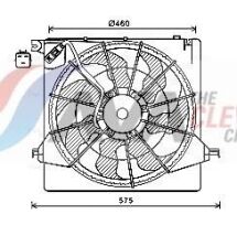 Вентилятор радиатора (диффузор в сборе) santa fe ii 09-