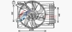 Вентилятор радіатора (дифузор в зборі) tucson 2.7 04-,