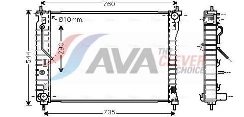 Радіатор системи охолодження двигуна captiva 06-, , vauxhall chevrolet